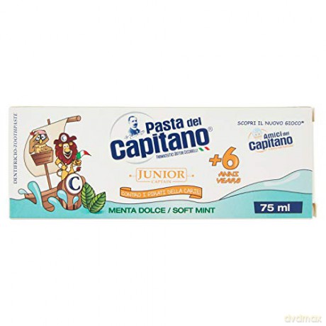 Pasta del Capitano Toothpaste for children 6+ with mint flavor 75 ml