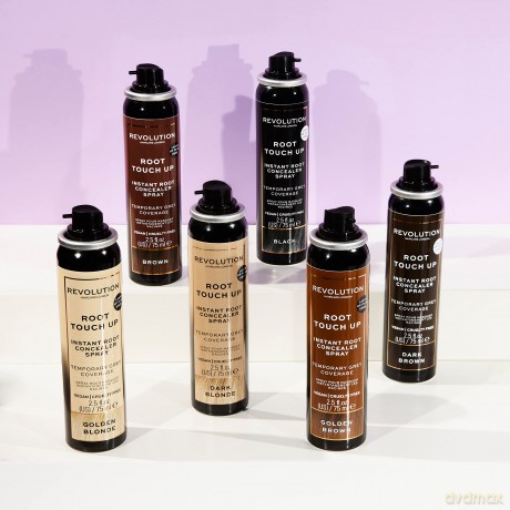 Revolution Haircare Growth and gray hair spray Root Touch Up (Instant Root Concealer Spray) 75 ml - Shade: Black