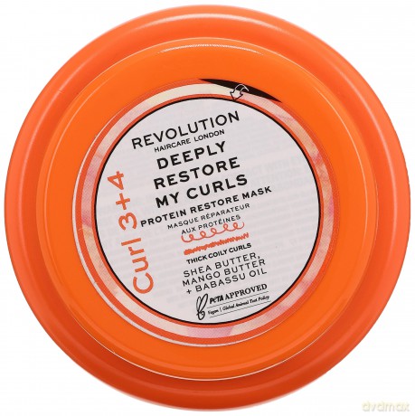Revolution Haircare Intensive moisturizing mask for curly and wavy hair Deeply Restore My Curl s (Protein Restore Mask) 220 ml