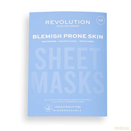 Revolution Skincare Biodegradable (Blemish Prone Skin Sheet Mask) Set (Blemish Prone Skin Sheet Mask)