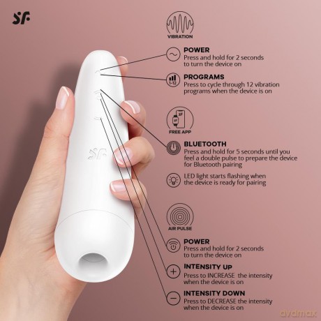 Satisfyer Curvy 2+ White clitoral stimulator