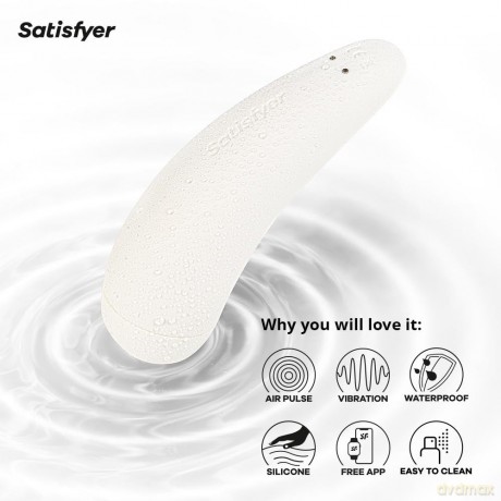 Satisfyer Curvy 2+ White clitoral stimulator