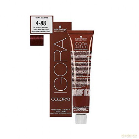 Schwarzkopf Professional 10-minute permanent hair color Igora Color 10 (Permanent 10 Minute Color Cream) 60 ml - Shade: 4-88