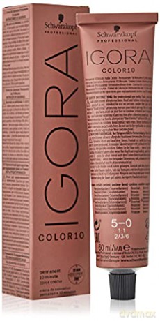 Schwarzkopf Professional 10-minute permanent hair color Igora Color 10 (Permanent 10 Minute Color Cream) 60 ml - Shade: 5-0