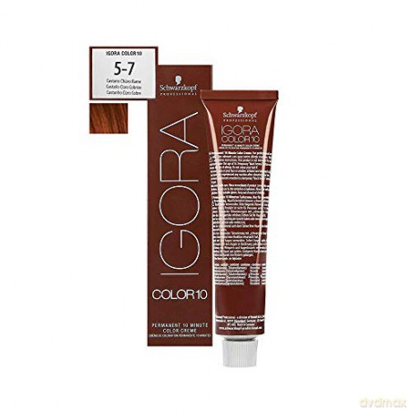 Schwarzkopf Professional 10-minute permanent hair color Igora Color 10 (Permanent 10 Minute Color Cream) 60 ml - Shade: 5-7