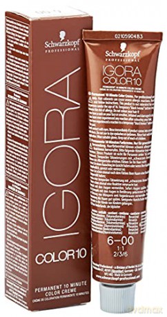 Schwarzkopf Professional 10-minute permanent hair color Igora Color 10 (Permanent 10 Minute Color Cream) 60 ml - Shade: 6-00