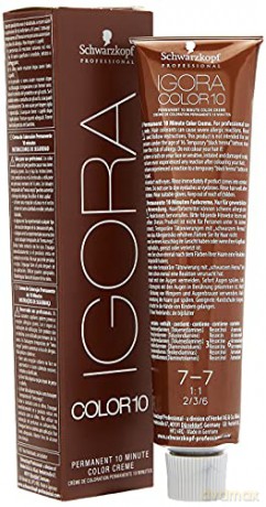Schwarzkopf Professional 10-minute permanent hair color Igora Color 10 (Permanent 10 Minute Color Cream) 60 ml - Shade: 7-7