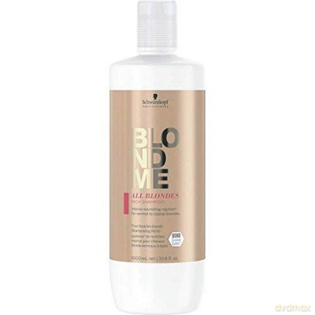 Schwarzkopf Professional Shampoo for normal and strong blonde hair BLONDME All Blonde s (Rich Shampoo) - Volume: 1000 ml