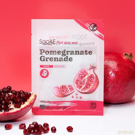 Soo´AE Pomegranate Renewing Cloth Mask (Food Story Mask) 25 g