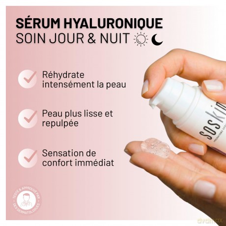 Soskin Paris Hydrating skin serum (Hyaluronic Fill-in Concentrate 2MW) 30 ml
