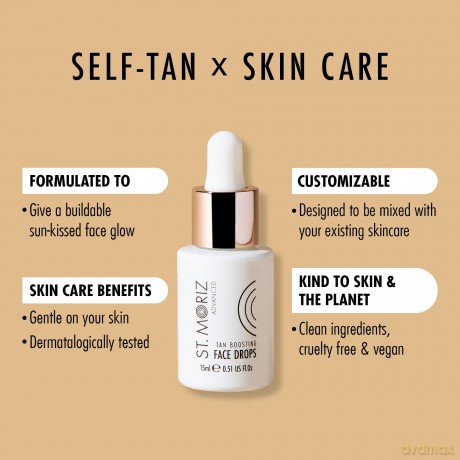 St. Moriz Self-tanning skin serum Radiant Glow (Tan Boosting Facial Serum) 15 ml