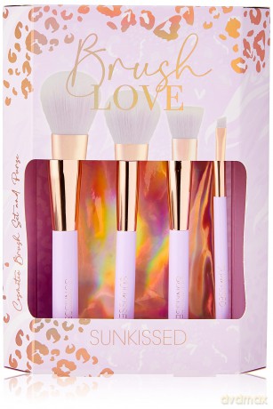 SUNKISSED Gift set of cosmetic brushes Brush Love Eco Packaging