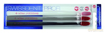 Swissdent Toothbrush Colours Soft-Medium 2 + 1 FREE (black + white + gray)