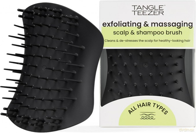 Tangle Teezer Scalp Brush Black exfoliating massage brush for the scalp