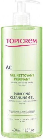 Topicrem (Purifying Cleansing Gel) AC (Purifying Cleansing Gel) - Volume: 400 ml