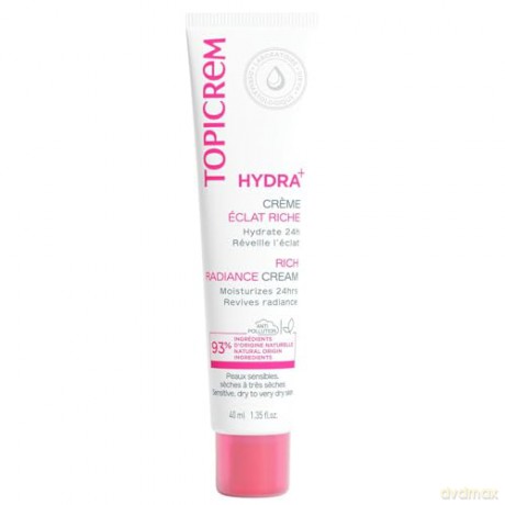 Topicrem Hydrating nourishing cream for sensitive and dry skin HYDRA+ (Rich Moisturizing Radiance Cream) 40 ml
