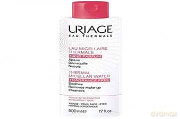 Uriage Micellar Cleansing Water without Perfume for Sensitive Skin with Eau Thermale (Thermal Micellar Water) - Volume: 500 ml