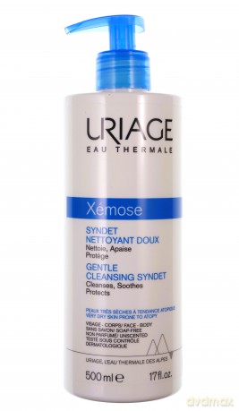 Uriage Xemose Gentle Cleansing Syndet Gel for Dry to Atopic Skin - Volume: 500 ml