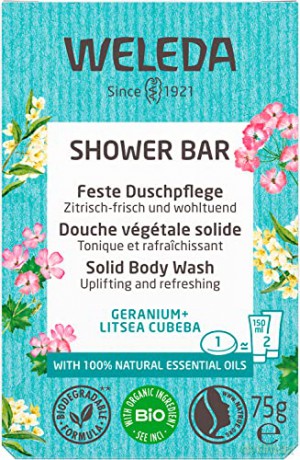 Weleda Aromatic herbal soap Geranium + Litsea Cubeba (Shower Bar) 75 g