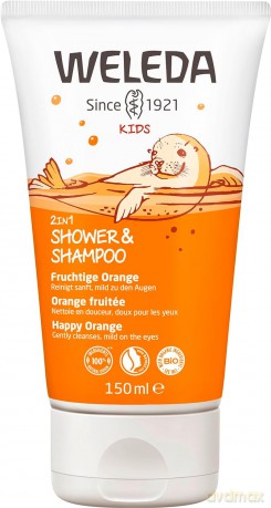 Weleda Shower cream and shampoo 2 in 1 Happy orange 150 ml