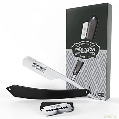 Wilkinson Sword Cut Throat razor + Double Edge Blade spare razors with 5 pcs
