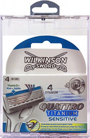 Wilkinson Sword Spare head Quattro Titanium Sensitive 4 pcs