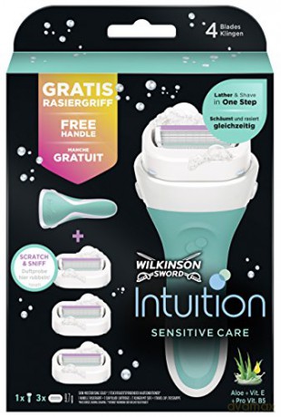 Wilkinson Sword Women´s shaver Intuition Sensitiv e handle + 3 different heads