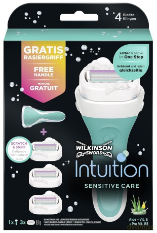 Wilkinson Sword Women´s shaver Intuition Sensitiv e handle + 3 different heads
