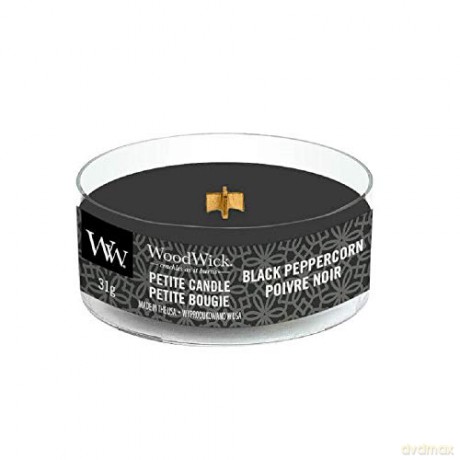 WoodWick Aromatic small candle with wooden wick Black Peppercorn 31 g