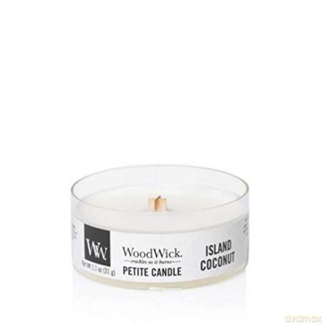 WoodWick Aromatic small candle with wooden wick Island Coconut 31 g