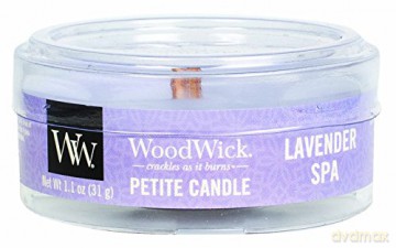 WoodWick Aromatic small candle with wooden wick Lavender Spa 31 g