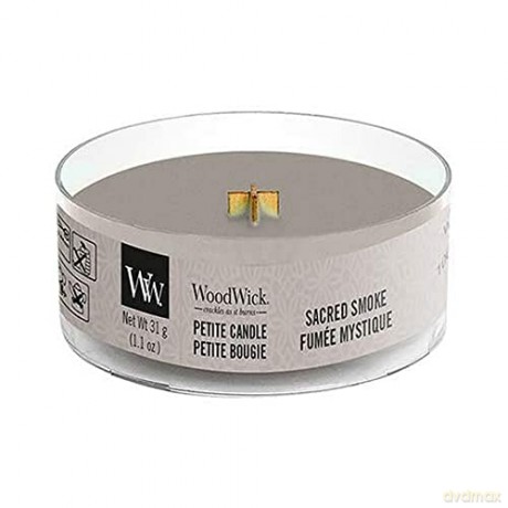 WoodWick Aromatic small candle with wooden wick Sacred Smoke 31 g
