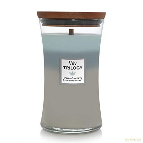 WoodWick Large scented candle Trilogy Woven Comfort with 609.5 g
