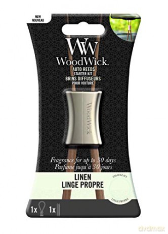 WoodWick Linen (Auto Reeds Starter Kit)