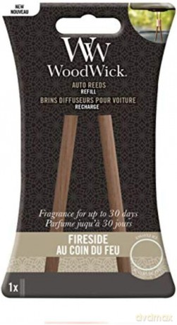WoodWick Replacement Car Sticks Fireside (Auto Reeds Refill)