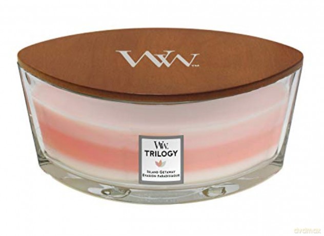 WoodWick Scented candle boat Trilogy Island Getaway 453 g