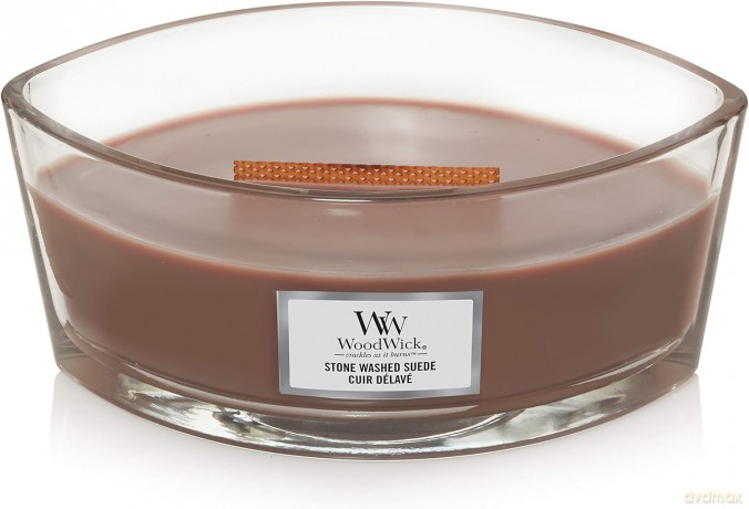 WoodWick Scented candle ship Stone Washed Suede 453 g