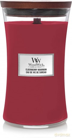 WoodWick Scented candle vase Elderberry Bourbon 609 g