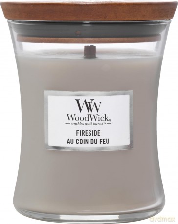WoodWick Scented candle vase Fireside 85 g