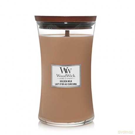 WoodWick Scented candle vase Gold en Milk 609 g