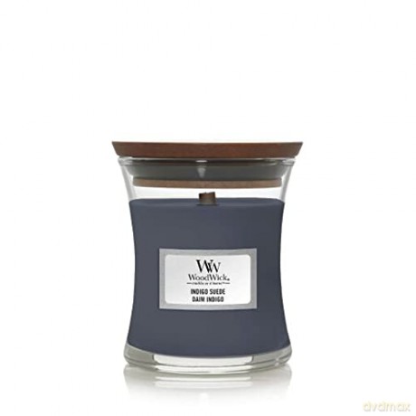 WoodWick Scented candle vase Indigo Suede 85 g