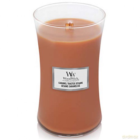 WoodWick Scented candle vase large Caramel Toasted Sesame 609.5 g