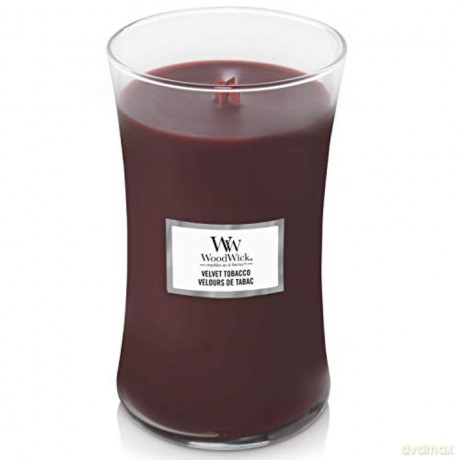 WoodWick Scented candle vase large Velvet Tobacco 609 g