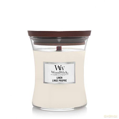 WoodWick Scented candle vase Linen 275 g