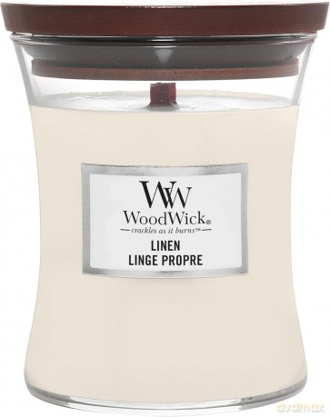 WoodWick Scented candle vase Linen 275 g