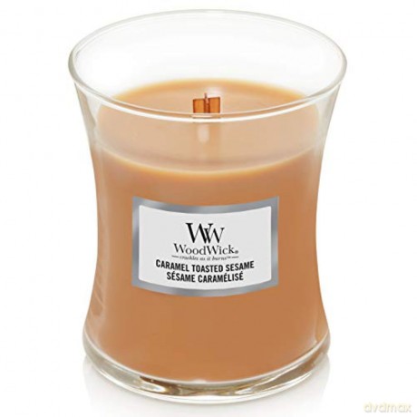 WoodWick Scented candle vase medium Caramel Toasted Sesame 275 g