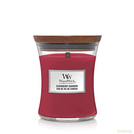 WoodWick Scented candle vase medium Elderberry Bourbon 275 g