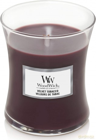 WoodWick Scented candle vase medium Velvet Tobacco 275 g