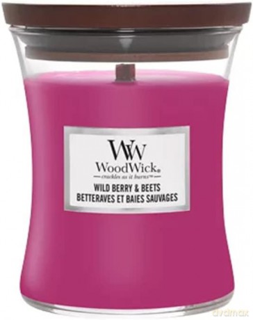WoodWick Scented candle vase medium Wild Berry & Beets 275 g
