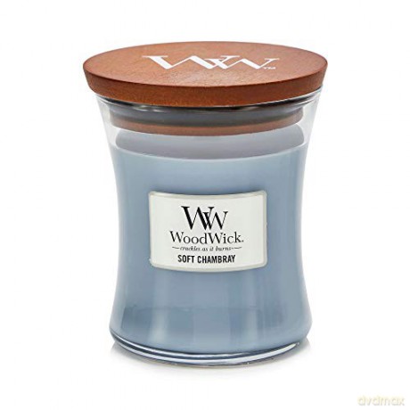 WoodWick Scented candle vase Soft Chambray 275 g